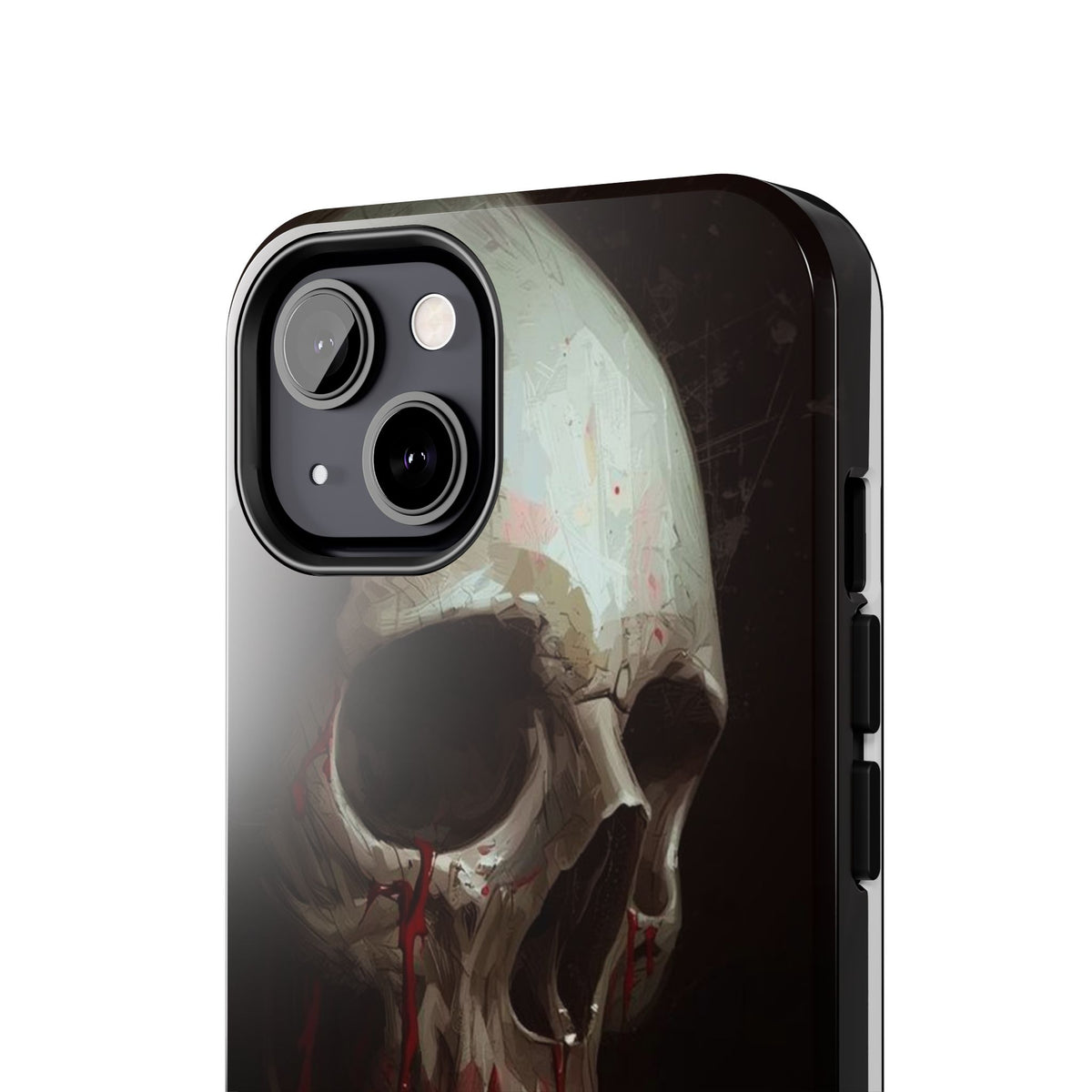 Skull Phone Case — 'Let Blood and Velvet Reign' Gothic Tough Protective Cover