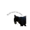 "Death Wears My Crown" Black Cat Kiss-Cut Sticker
