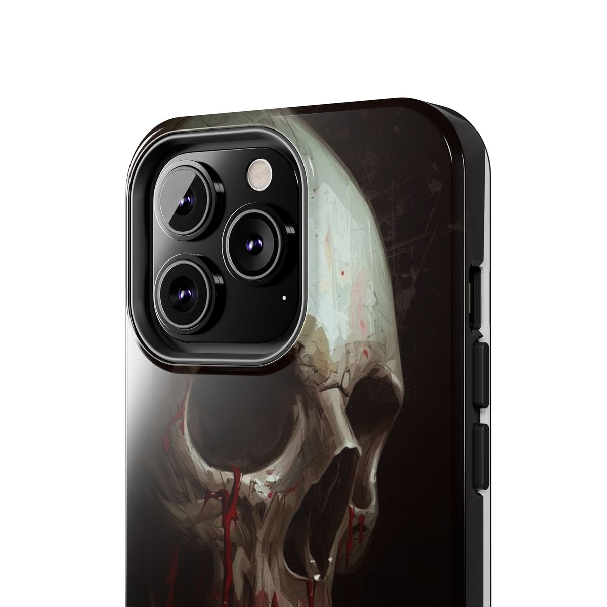 Skull Phone Case — 'Let Blood and Velvet Reign' Gothic Tough Protective Cover