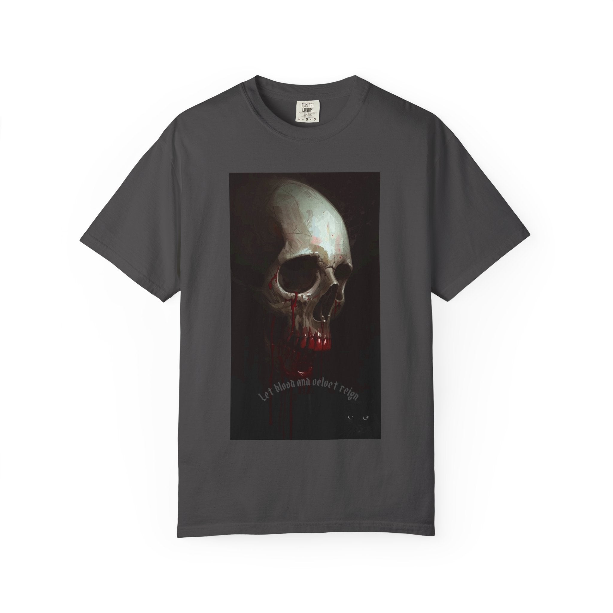 Goth Blood Skull T-Shirt — 'Punx City Gothic' Graphic Tee