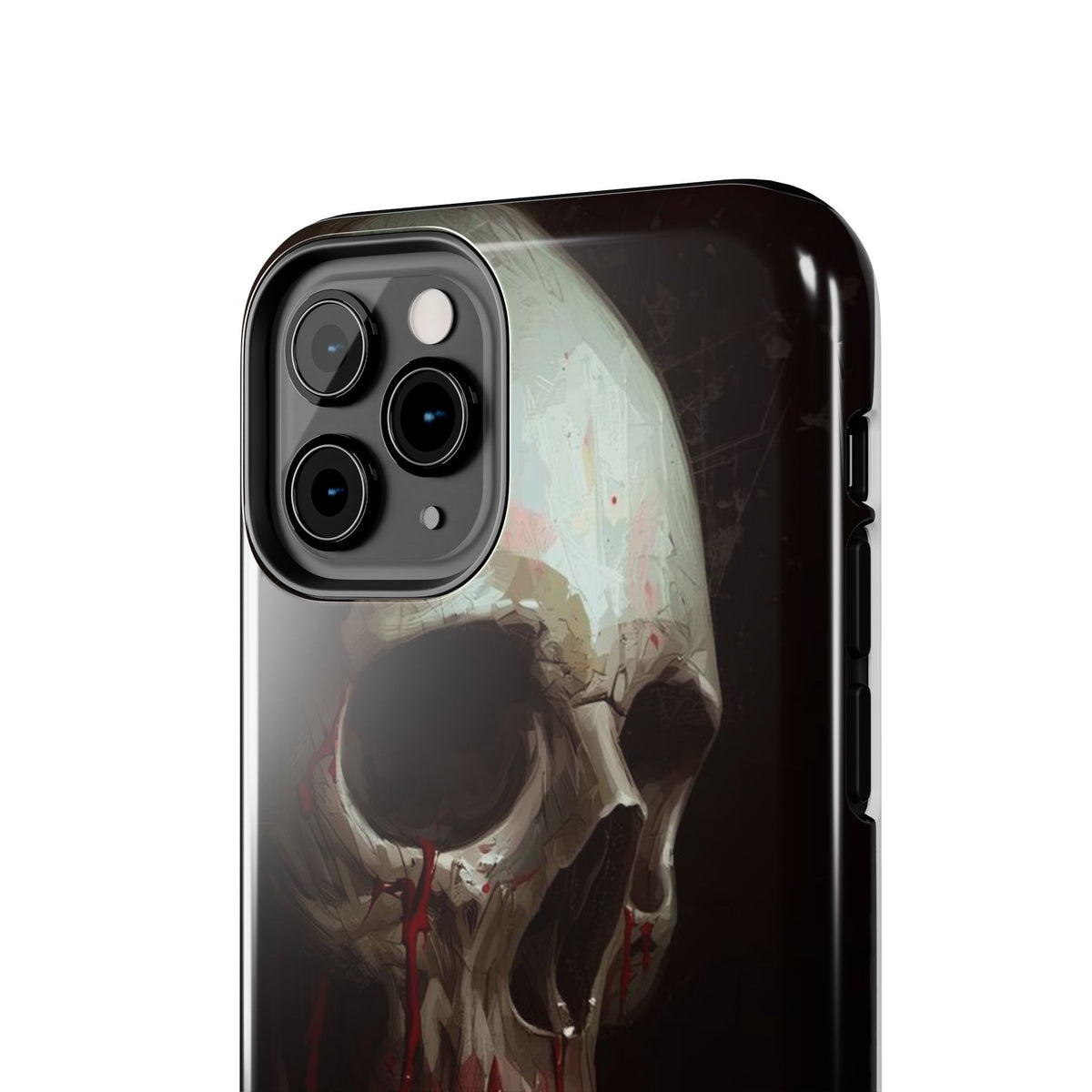 Skull Phone Case — 'Let Blood and Velvet Reign' Gothic Tough Protective Cover