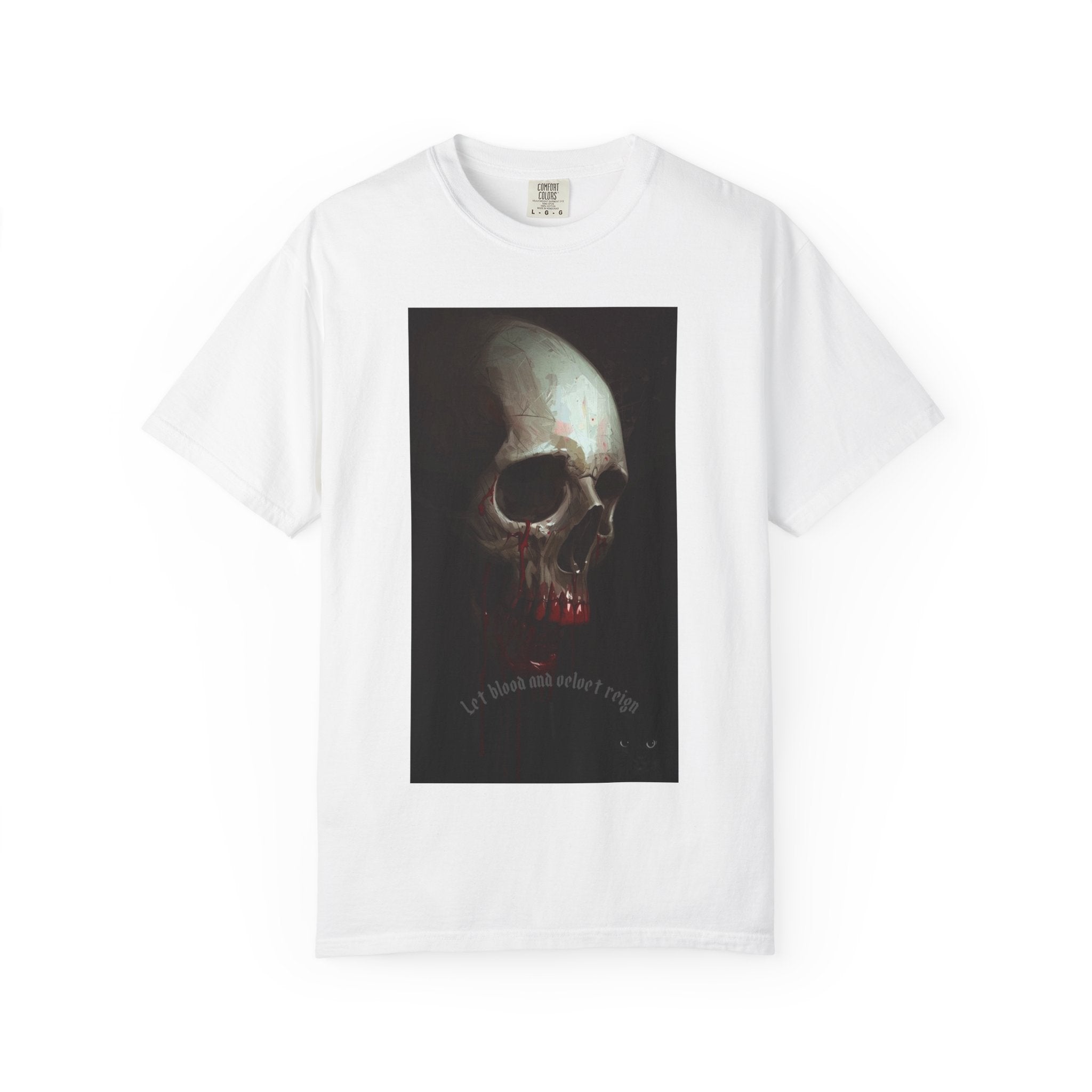 Goth Blood Skull T-Shirt — 'Punx City Gothic' Graphic Tee