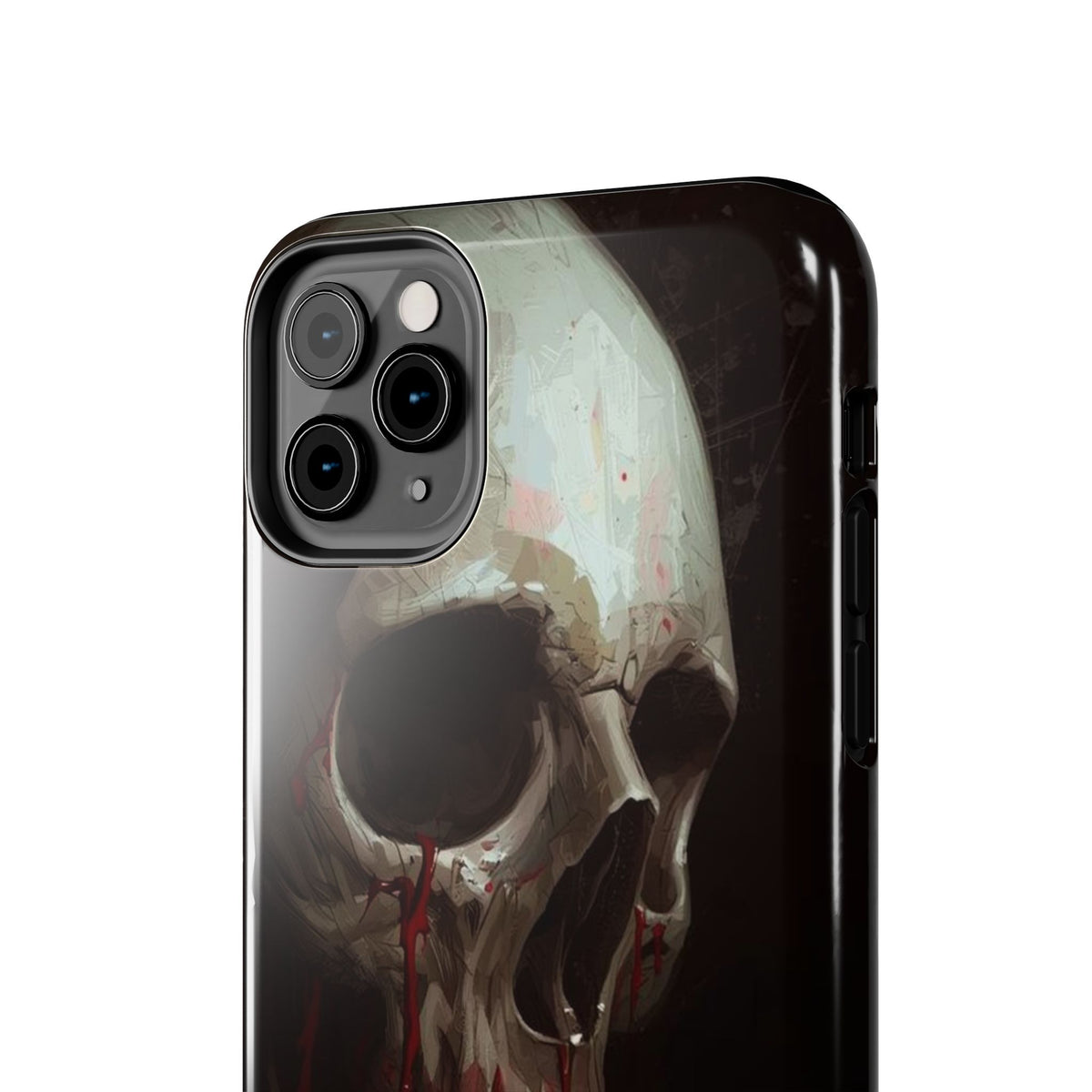 Skull Phone Case — 'Let Blood and Velvet Reign' Gothic Tough Protective Cover