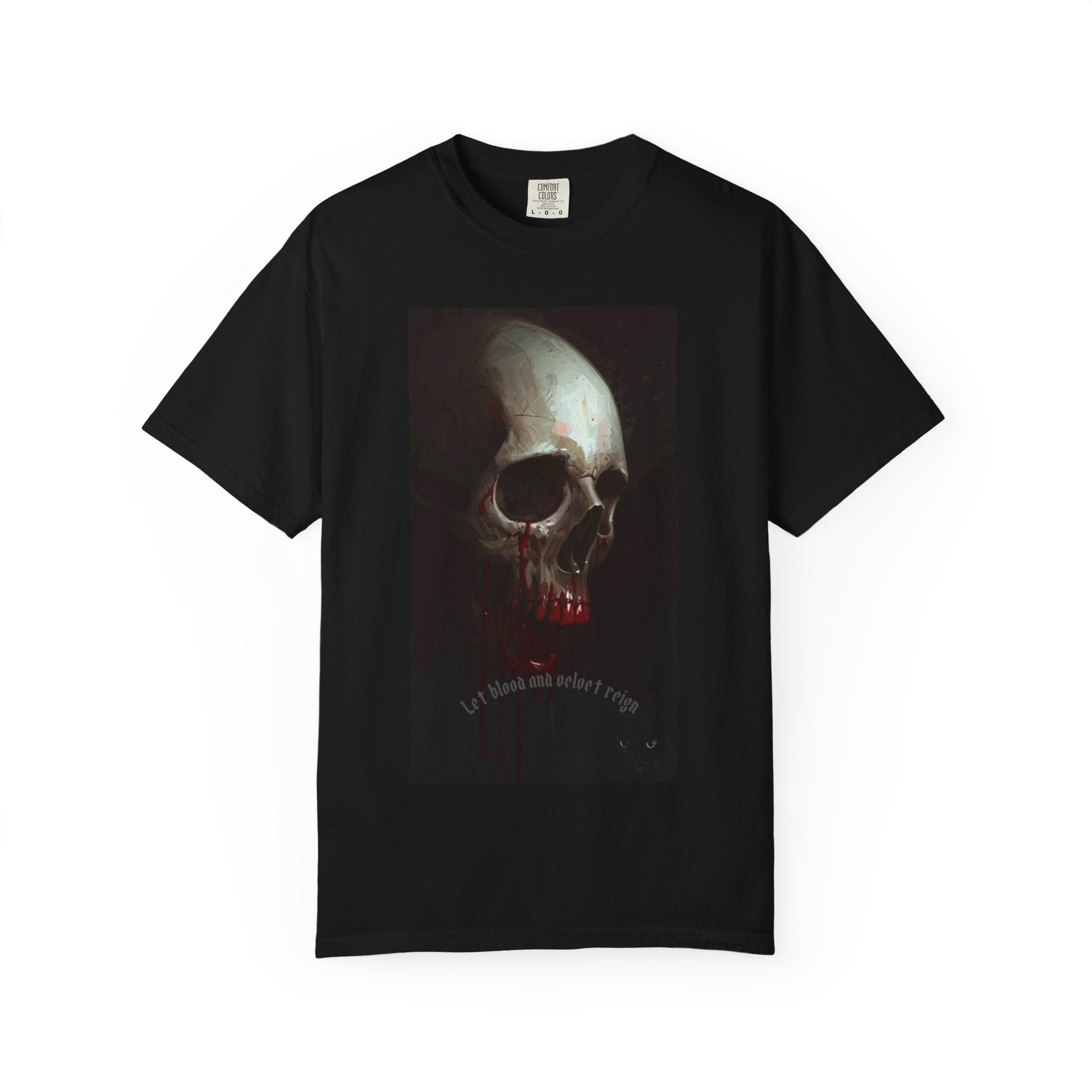 Goth Blood Skull T-Shirt — 'Punx City Gothic' Graphic Tee