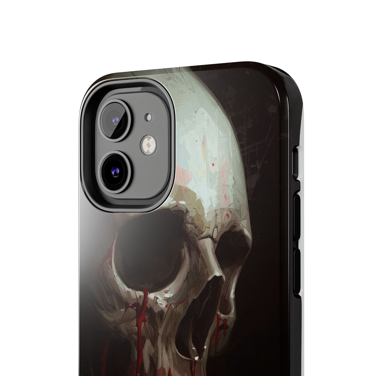 Skull Phone Case — 'Let Blood and Velvet Reign' Gothic Tough Protective Cover