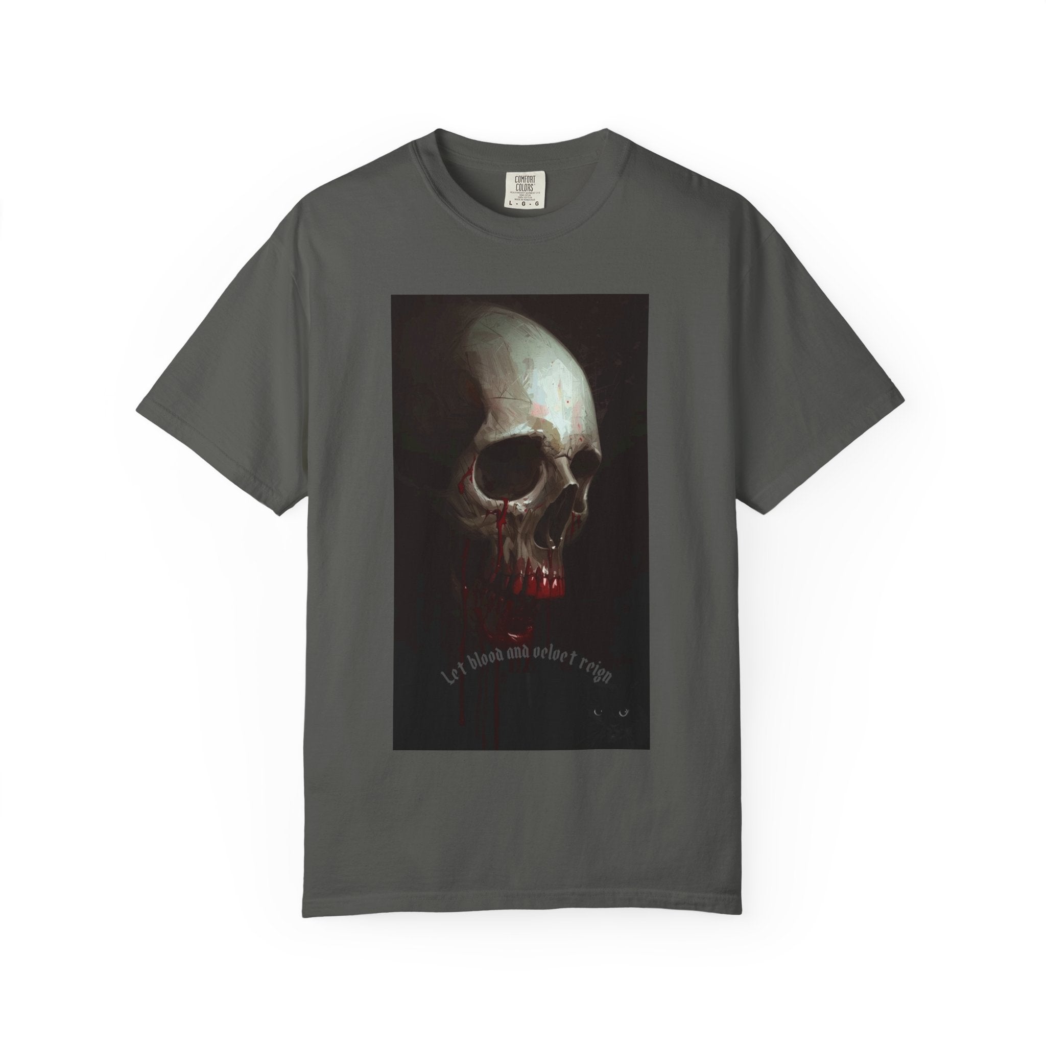 Goth Blood Skull T-Shirt — 'Punx City Gothic' Graphic Tee