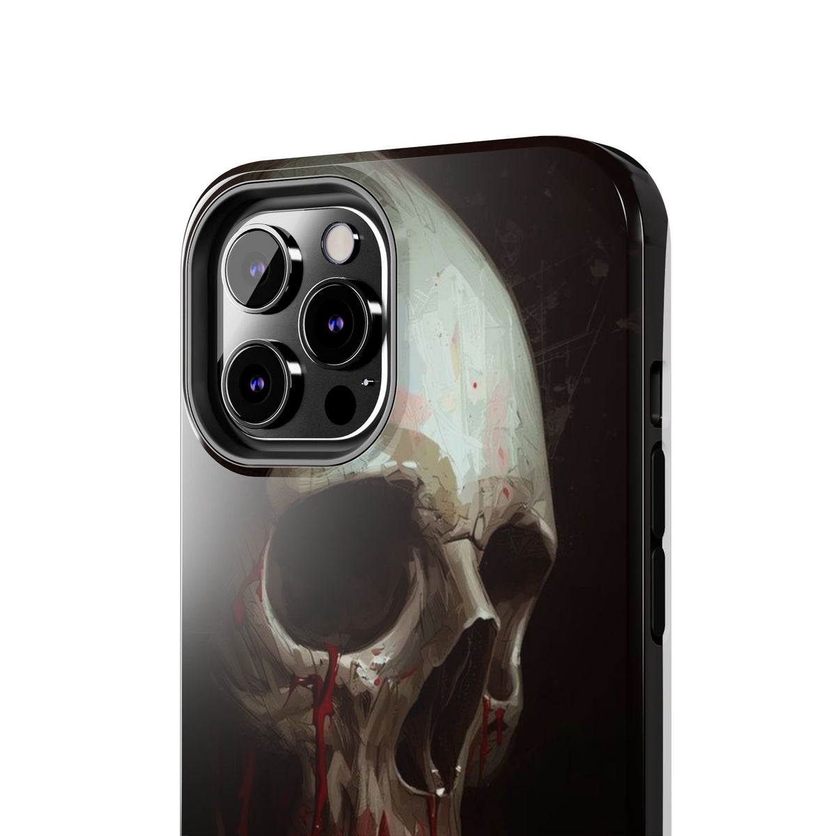 Skull Phone Case — 'Let Blood and Velvet Reign' Gothic Tough Protective Cover