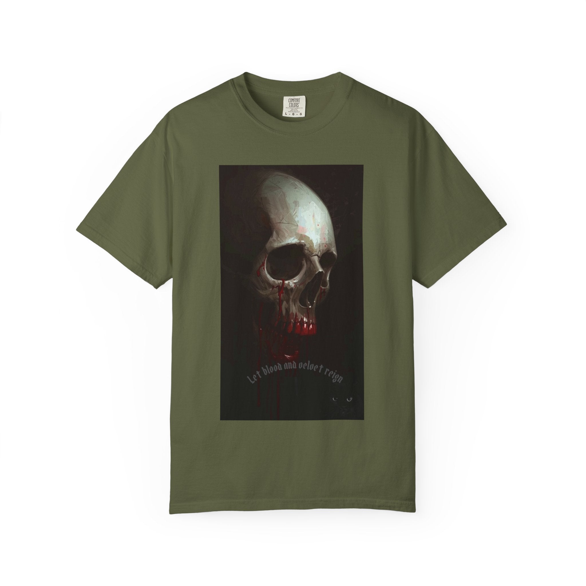 Goth Blood Skull T-Shirt — 'Punx City Gothic' Graphic Tee