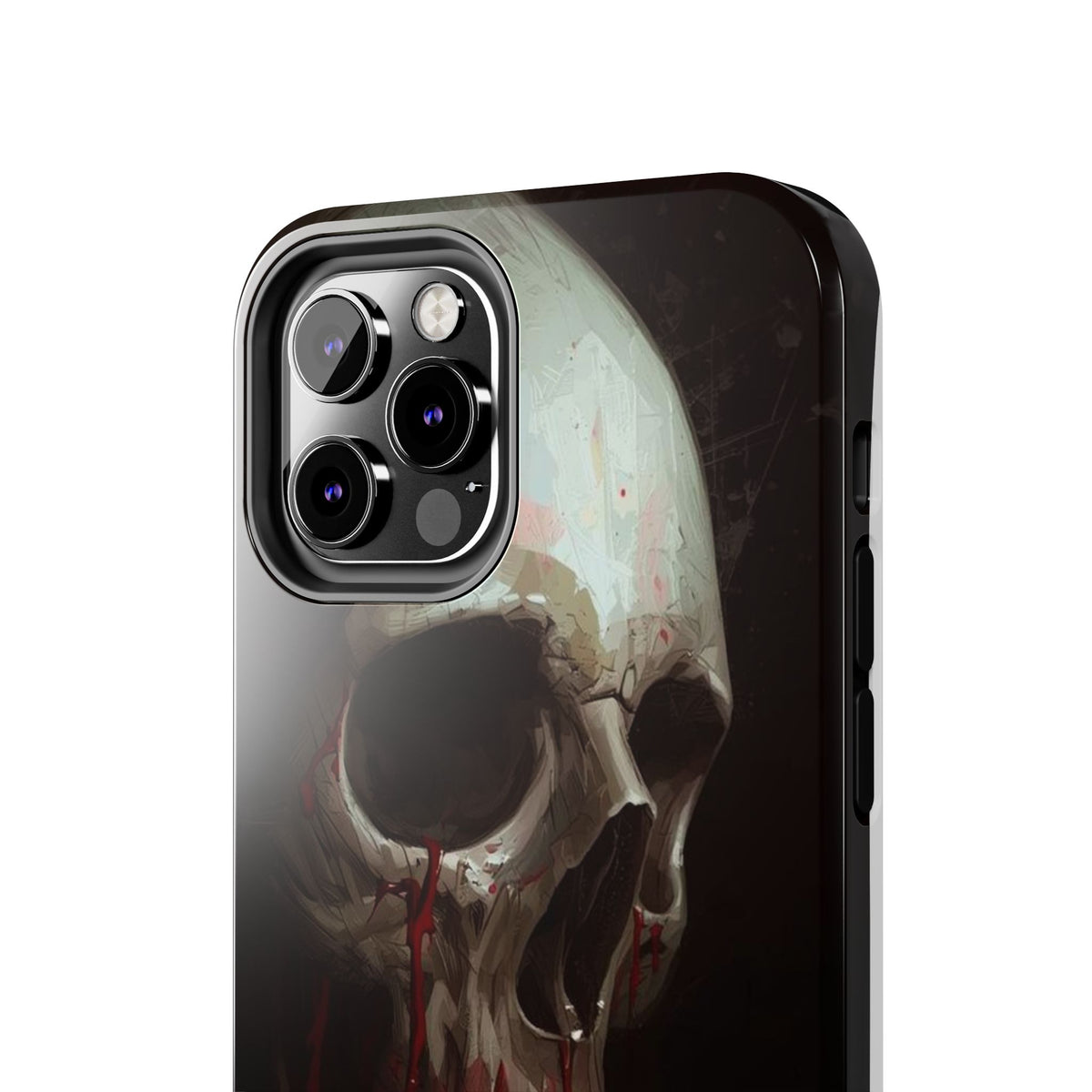Skull Phone Case — 'Let Blood and Velvet Reign' Gothic Tough Protective Cover