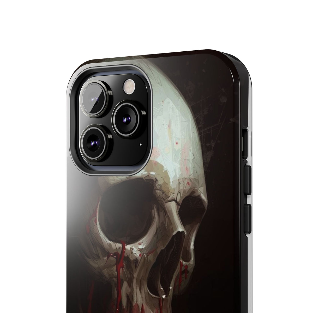 Skull Phone Case — 'Let Blood and Velvet Reign' Gothic Tough Protective Cover